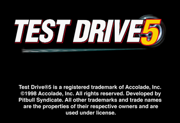 Test Drive 5 Title Screen